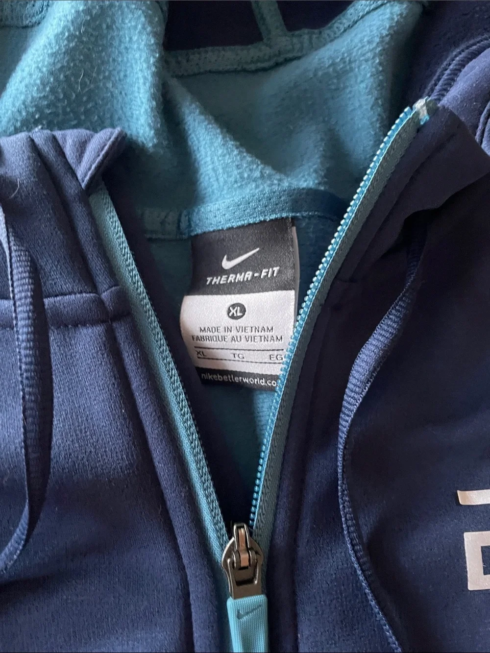 Nike Navy and Teal Elite Matching Sweat Suit Size XL